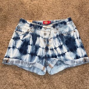 Tie dye denim jean shorts Dickies